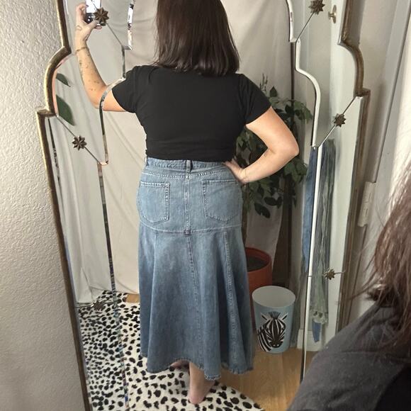 NWT Anthropologie Mare Mare denim midi skirt - Picture 5 of 7